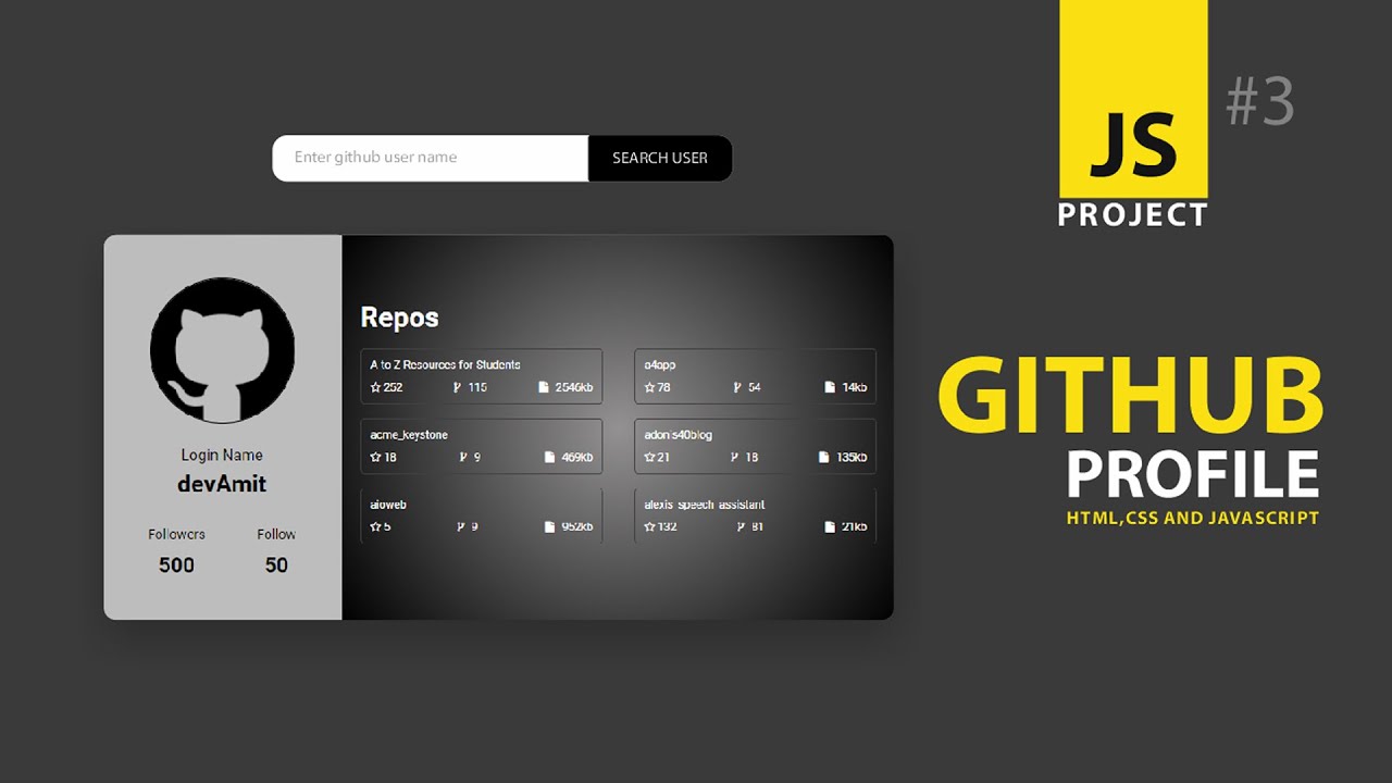 GitHub finder app preview